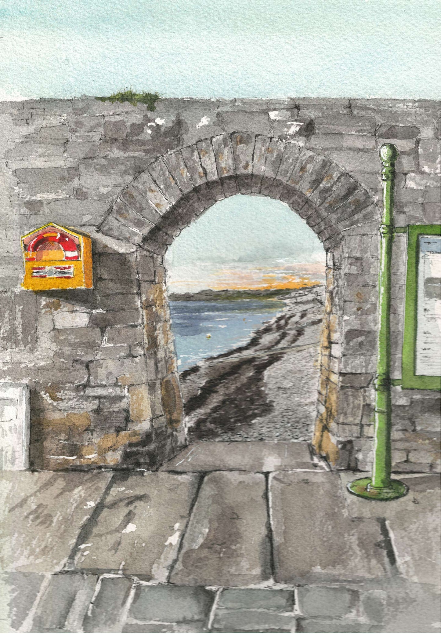 5 pack of watercolour cards - Kilrush