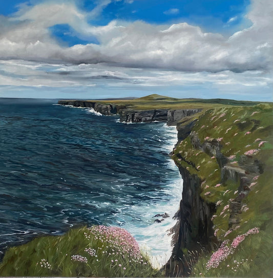 Sea pinks on the cliffs at Loophead