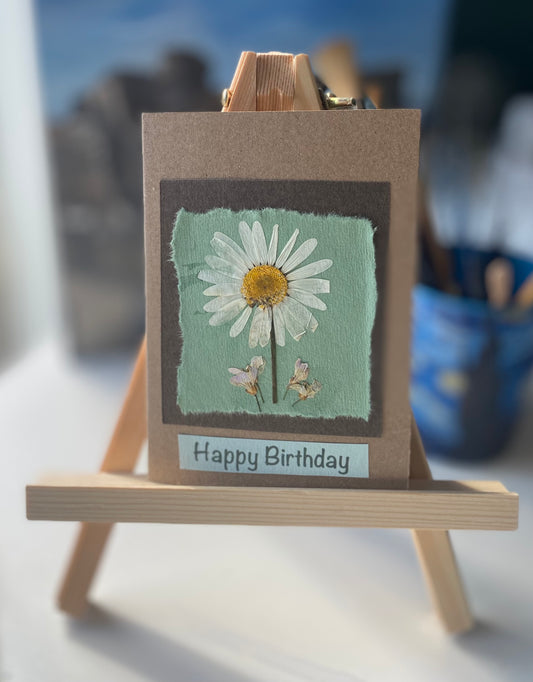 Handmade pressed flower card -16 - Happy Birthday