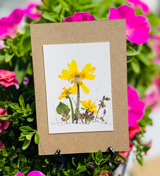 Handmade pressed flower card - 9