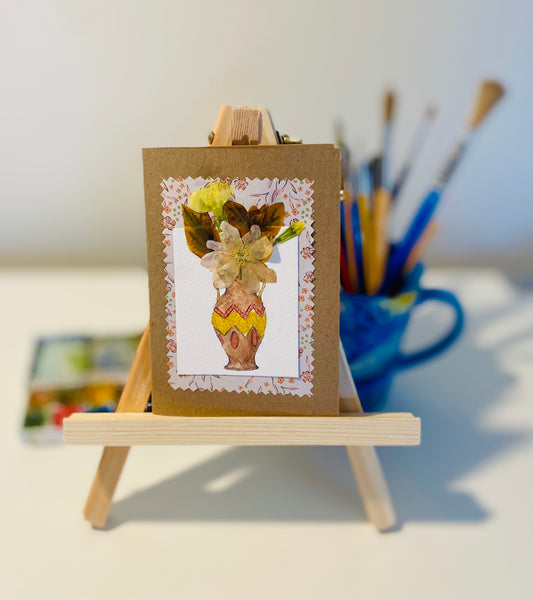 Handmade pressed flower card 7