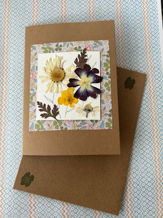 Pressed Flowers Greeting Card