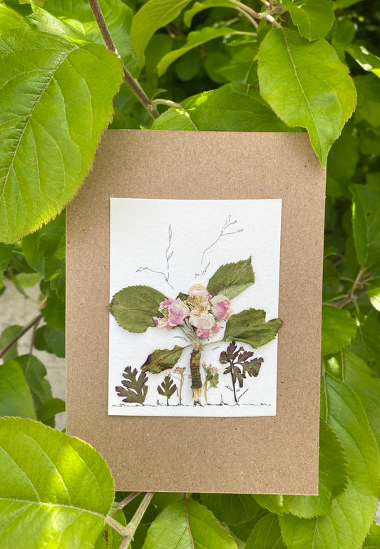 Handmade pressed flower card - 11